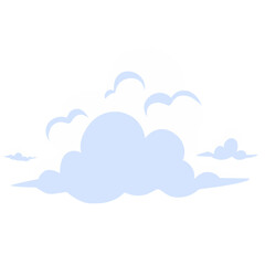 Hand drawn flat design cloud
