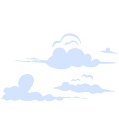 Hand drawn flat design cloud