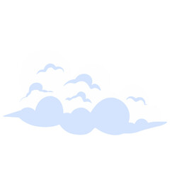 Hand drawn flat design cloud