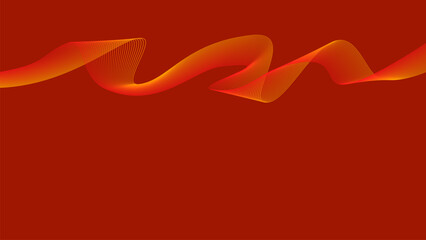Background bright Red Orange curved lines. Flowing waves design Abstract digital equalizer wave Flow Line Vector illustration. tech futuristic innovation concept red background. Graphic design Stripe