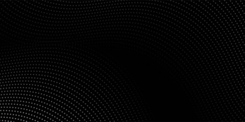 3D black geometric abstract background overlap layer on dark space with waves lines decoration. Minimalist modern graphic design element cutout style concept for banner, line modern black