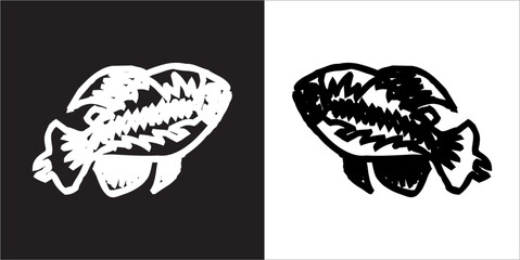 Illustration vector graphics of fish icon
