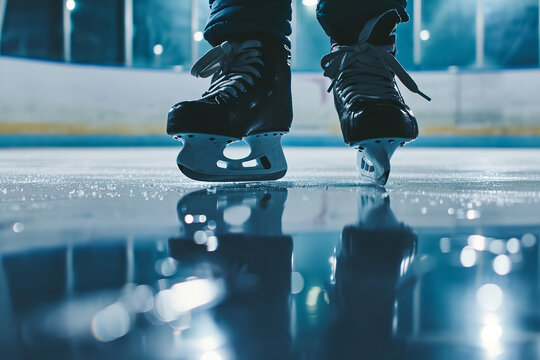 Ice Skating On Rink