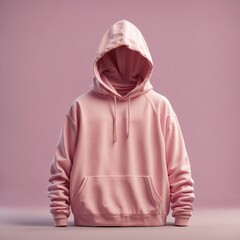 trendy pure lpink hoody without logo element