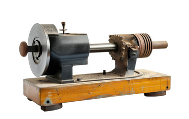 Precision with the Bench Grinder On Transparent Background.