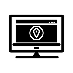 Location Web Advertising Vector Icon