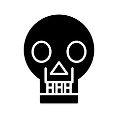 Skull X-ray Vector Icon