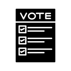 Ballot Paper Vector Icon