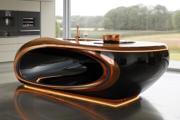 Fototapeta premium modern kitchen furniture interior designer professional advertising photography