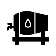 Barrel with Tap Vector Icon