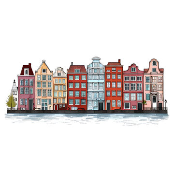 recommend clip art: Amsterdam City Clipart Watercolor Design, Ai generative