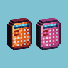 Isometric Pixel art 3d of Calculator icon for items asset. Calculator icon on pixelated style.8bits perfect for game asset or design asset element for your game design asset.
