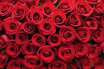 A beautiful arrangement of one hundred red roses displayed against a white background.