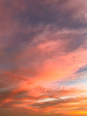 sunset in the sky