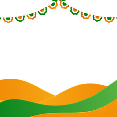 india independence day celebration decorated garland transparent background element or isolated

