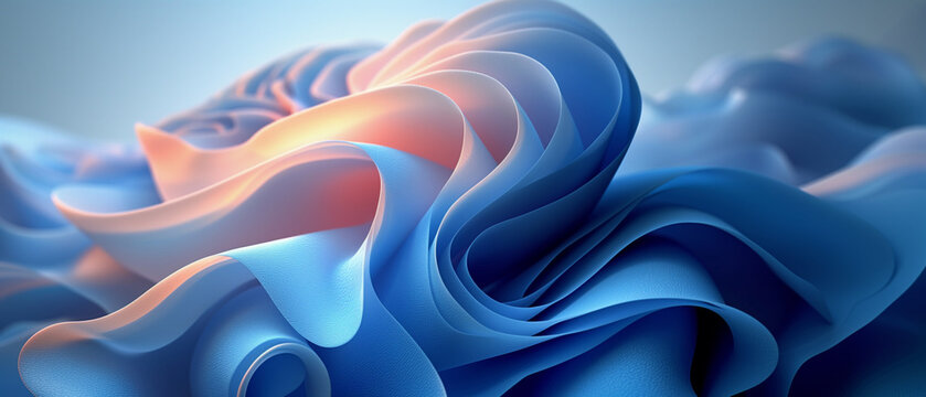 Windows 11 wave, abstract waves with, blue, ultra-realistic, minimalistic, aesthetic