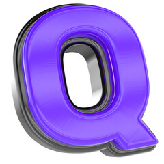 Q Font 3D Render