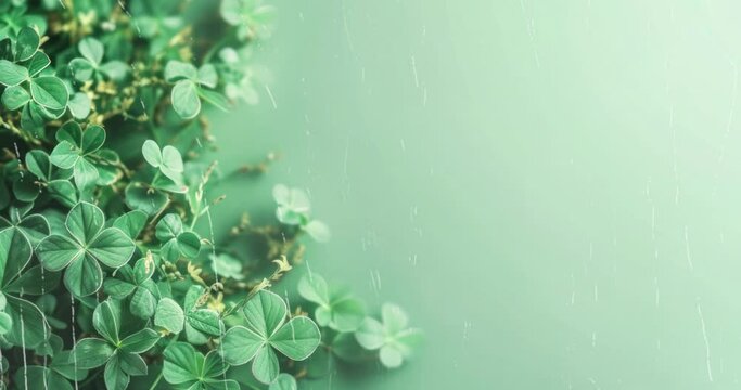 St. Patrick's Day Background Frame Animation and Copy Space For Text