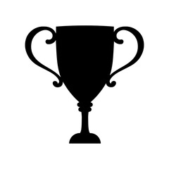 trophy icon, black, flat style