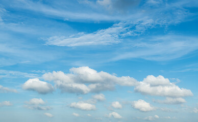 Blue sky with white clouds