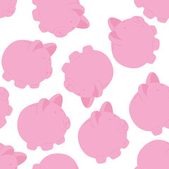 piggy bank pattern png. Transparent background.