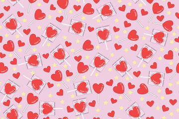 love candy seamless pattern. Backgrounds for Valentine's Day and romantic holidays ,fabrics,wrappers,covers,etc