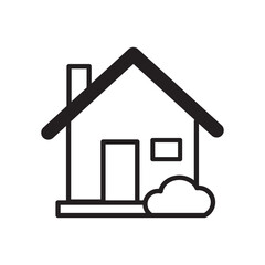 home icon isolated on white background. vector illustration.