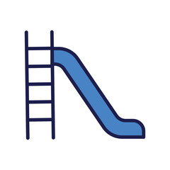  slide icon with white background vector stock illustration