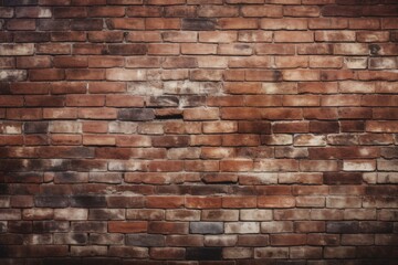 brown brick wall background in an old plain texture