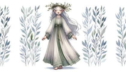 Gnomes, characters, whimsical, fantasy, magical, watercolor, fairytale