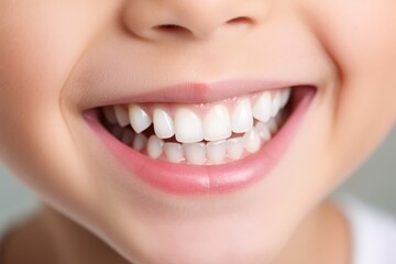 Obraz premium Child Smiling Showing Teeth Close-up Mouth