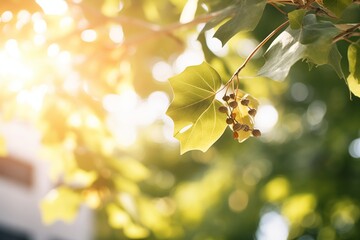 sunlight piercing through leaves during summer solstice