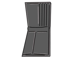 開いた折りたたみ式の皮財布