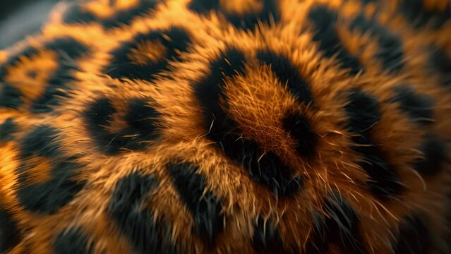 Leopard skin background texture effect. Leopard print motion background. This animal print background animation 4k moving