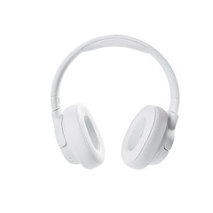 White headphones isolated on white background