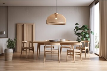 magnificent dining room with a large space. Modern dining room design that is minimalist