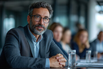 Experienced Male Executive at Business Conference