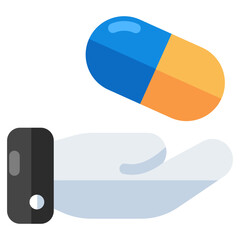 An editable design icon of capsule