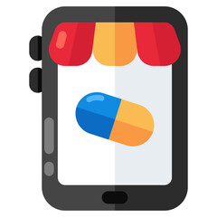 Trendy vector design of mobile medical app