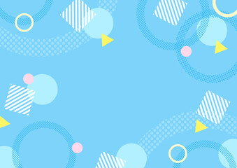 夏のイメージの背景素材、さわやかな水色の幾何学的な模様