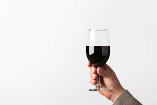 Bottle glass wine holding.