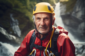 portrait of senior retired man enjoying an active retirement lifestyle