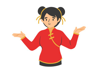 Chinese New Year People Illustration
