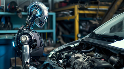 Obraz premium Car manufacturing robot