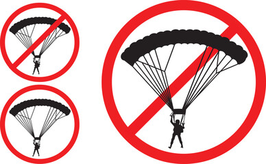 Skydiving is prohibited in this area.