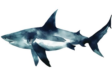 Fototapeta premium paint strokes of a great white shark