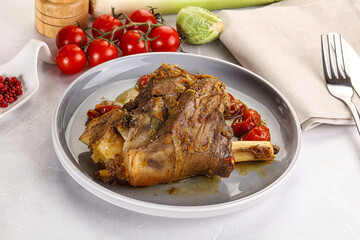 Baked Lamb shank with bone