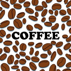 coffee beans background, coffee beans pattern