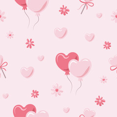 seamless pattern, lovely romantic background, great for Valentine's Day, Mother's Day, textiles, wallpapers, banners - vector design