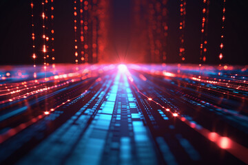 Illuminate your designs with a dynamic blend of glowing lines, abstract symbols, and futuristic technology, creating a high-tech atmosphere that embodies innovation and connectivity.